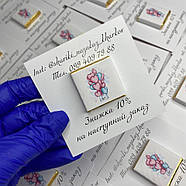 Листівка квадрат (80х80 мм) + шоколад із логотипом для організацій заходів 100 шт, фото 8