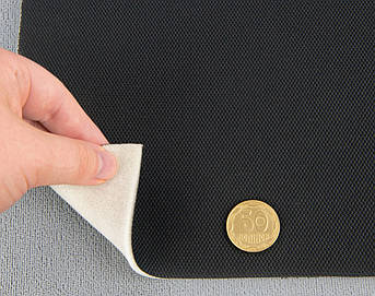 Автотканина стельова 1209/1 оригінальна, колір графіт, на поролоні, товщ. 3мм шир. 143см