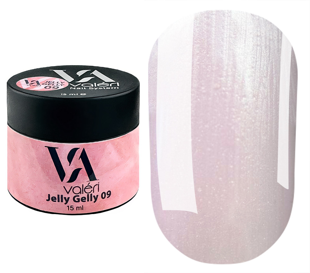 Гель-желе Valeri Jelly Gelly, 15 мл No009, молочно-рожевий перламутр, фото 1
