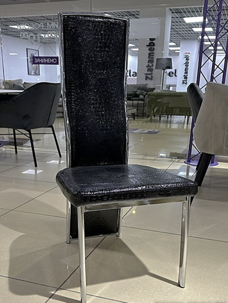 Стілець сучасний обідній на хромових ніжках Бови