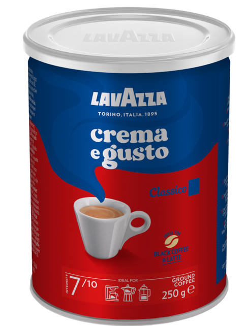 Мелена кава Lavazza Crema e Gusto залізна банка 250 гр