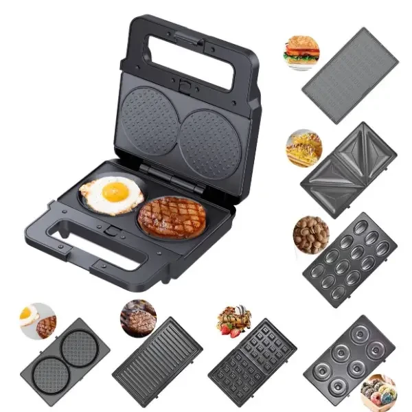 Вафельниця мультимейкер горішниця гриль 8в1 Zepline 2200W Потужний електрогриль зі змінними пластинами ZP-808