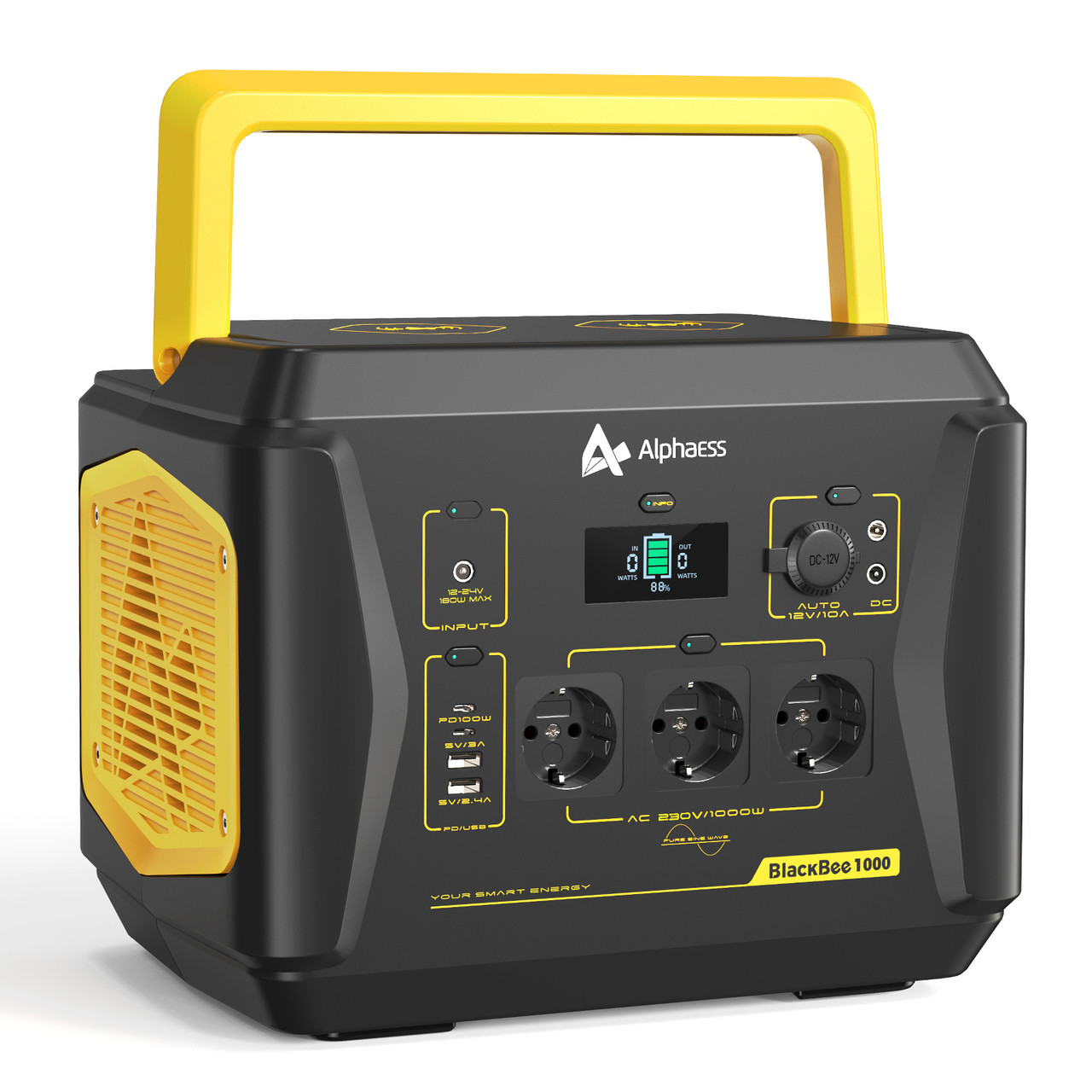 Зарядна станція Alphaess BlackBee1000/2000W/1036Wh, Black (BlackBee1000), фото 1