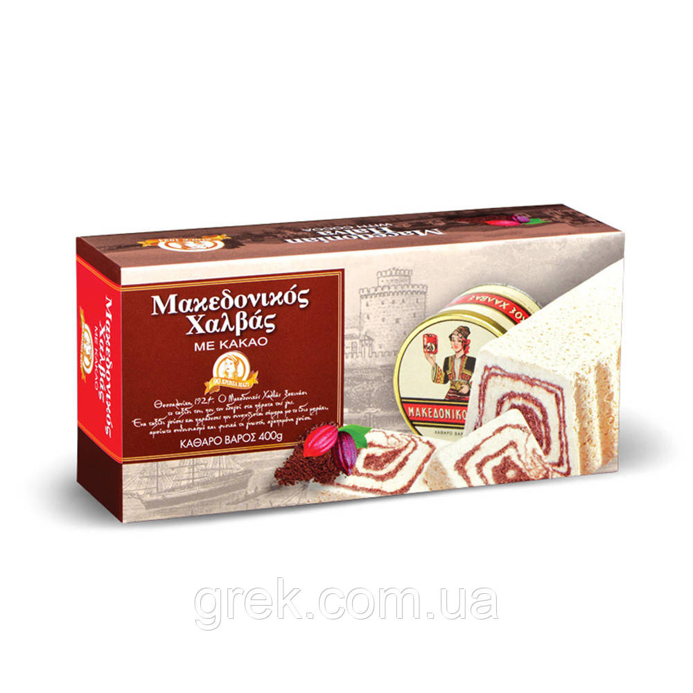 Халка кунжутна македонська з какао Haitoglou 400 г, фото 1
