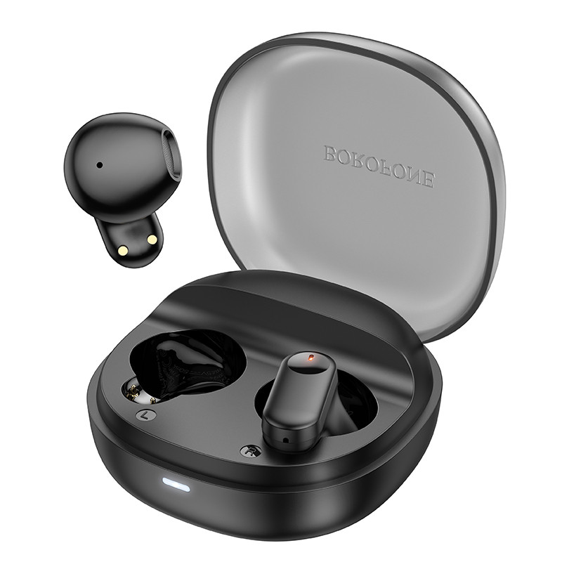 Безпровідні навушники з мікрофоном в кейсі BOROFONE BW54 |BTV5.3, 300mAh/30mAh, 4 години| Чорний, фото 1