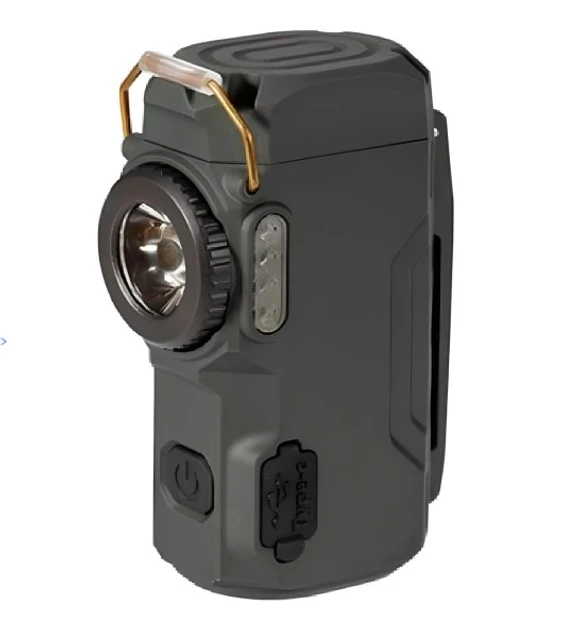 Портативний ліхтарик RIAS D50-COB акумуляторний із запальничкою Type-C Black (3_05271), фото 1