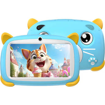 Планшет DOOGEE U7 Kids 2/32GB Blue для дітей, Wi-Fi, 3400mAh, Стілус, Android 10, Дисплей 7"