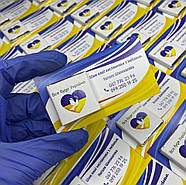 Візитка (90х50 мм) + шоколад із логотипом для роздрібних магазинів 100 шт, фото 2