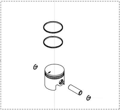 Поршень у к-ті для травокосарки Husqvarna 331 R, фото 1