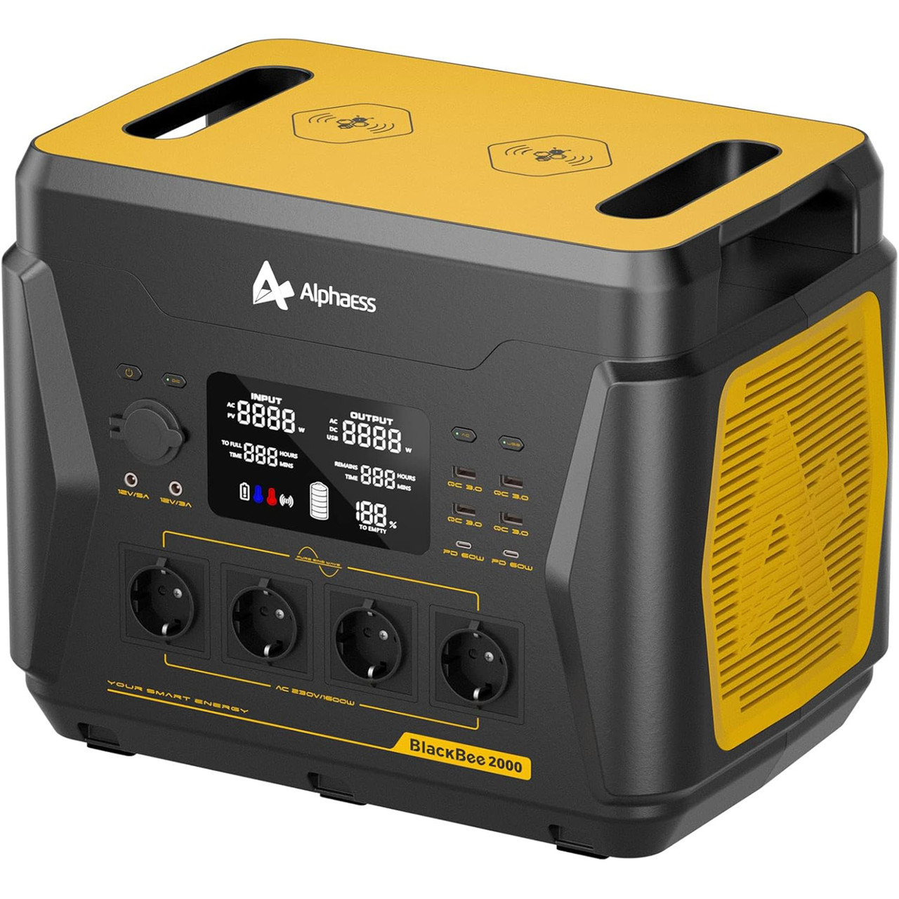 Зарядна станція Alphaess BlackBee2000+/2580W/2203Wh, Black (BlackBee2000+)