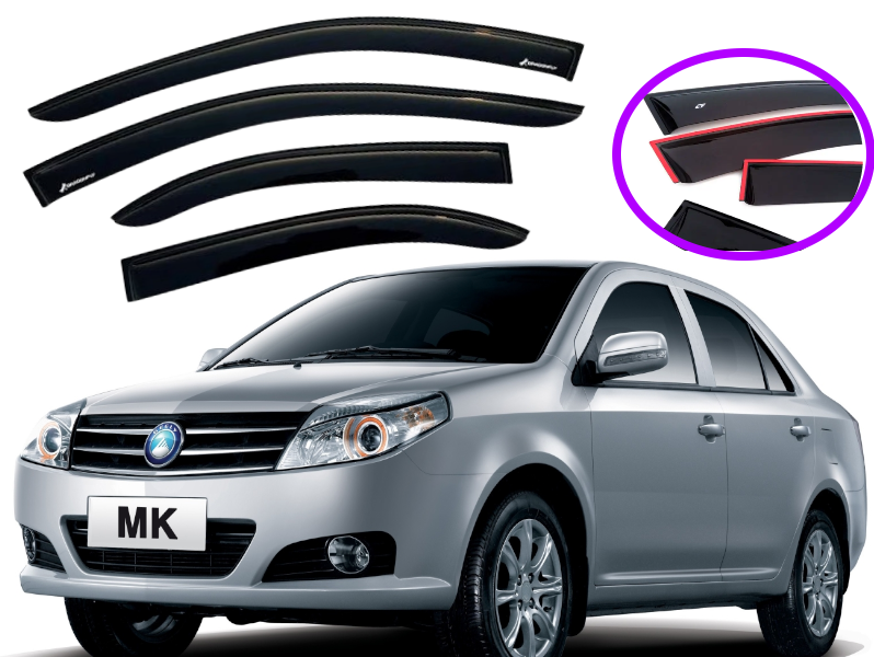 Дефлектори вікон вітровики для Geely MK седан 2006 -> (скотч) AV-Tuning, фото 1