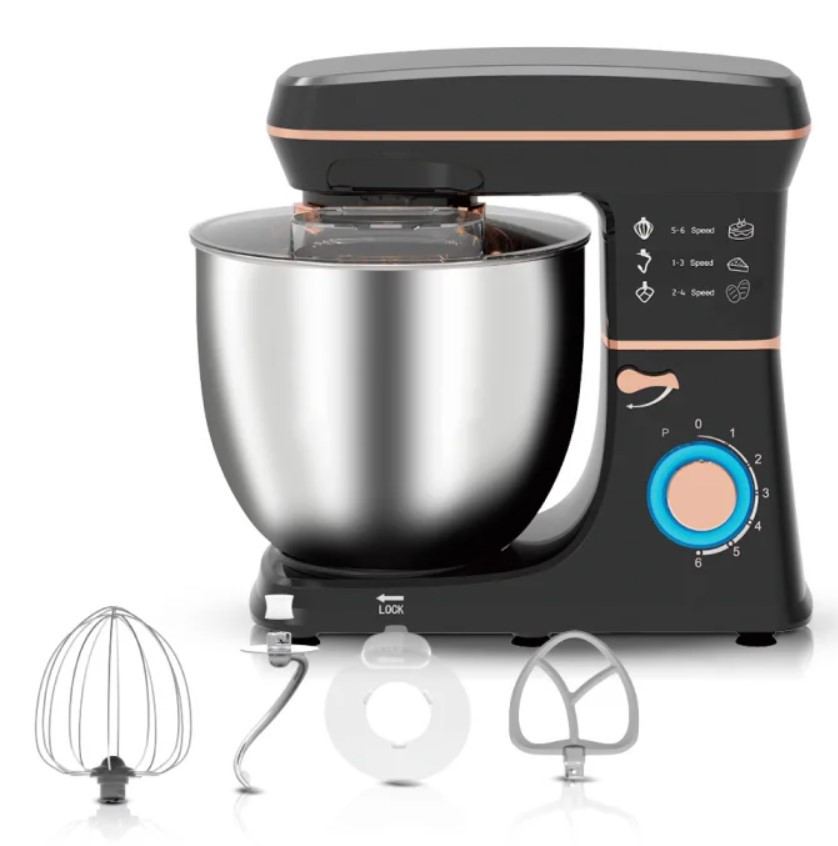 Міксер-тестомес планетарний Domotec R 6673 12 л, чорний, фото 1