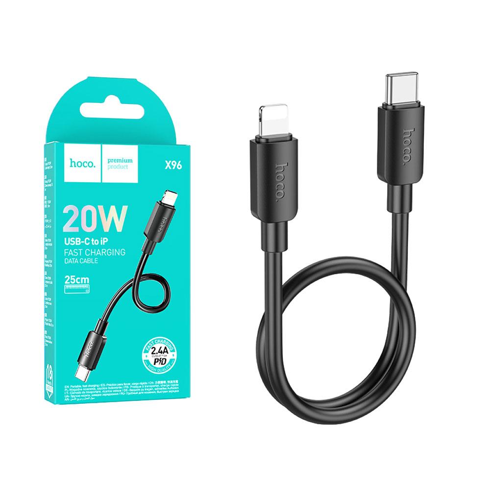 Кабель TypeC - Lightning Hoco X96 Hyper 20W (2.4A) 0.25м, фото 1