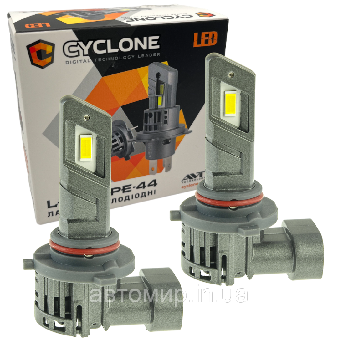Лампа світлодіодна для фар cyclone led HB3 5000k 6700lm 25W type 44 2 шт комплект, фото 1