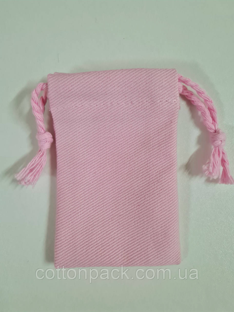 Мішечок 7*11 см, рожева саржа, бавовна, фото 1