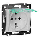 Розетка із заземленням та кришкою IP44 біла Valena Classic Legrand 774220, фото 3
