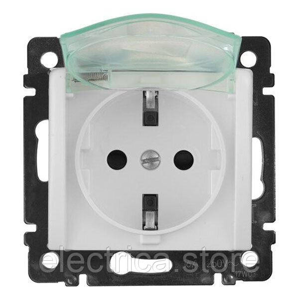 Розетка із заземленням та кришкою IP44 біла Valena Classic Legrand 774220, фото 1