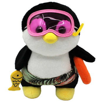 М'яка іграшка "Пінгвін в окулярах" 25см / Плюшева іграшка пінгвін / Дитяча іграшка / Плюшевий пінгвін