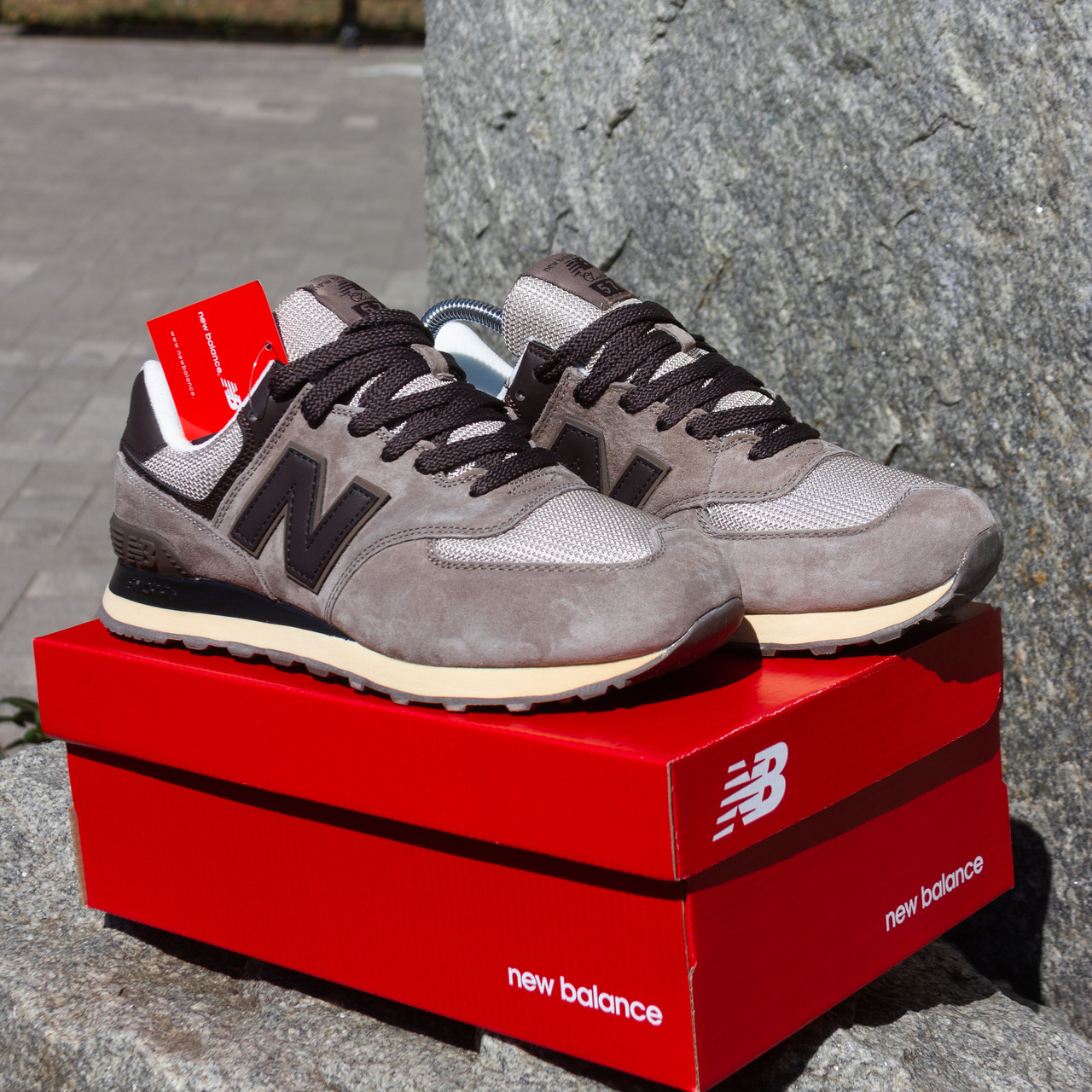 РОЗПРОДАЖ Чоловічі Кросівки New Balance 574 хакі коричневі