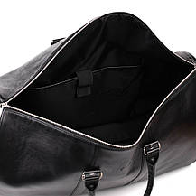 Велика шкіряна дорожня сумка 61 см TARWA GA-9551-4lx чорна Наппа, фото 2