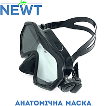 Маска для плавання підводна маска для пірнання маска для дайвінгу з чохлом унісекс Newt DOLphin VORtex чорна