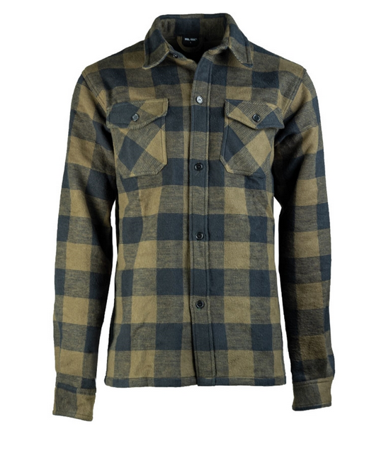 Сорочка тактична Mil-Tec HOLZFÄLLERHEMD Чорний/оливковий 10940002-, фото 1