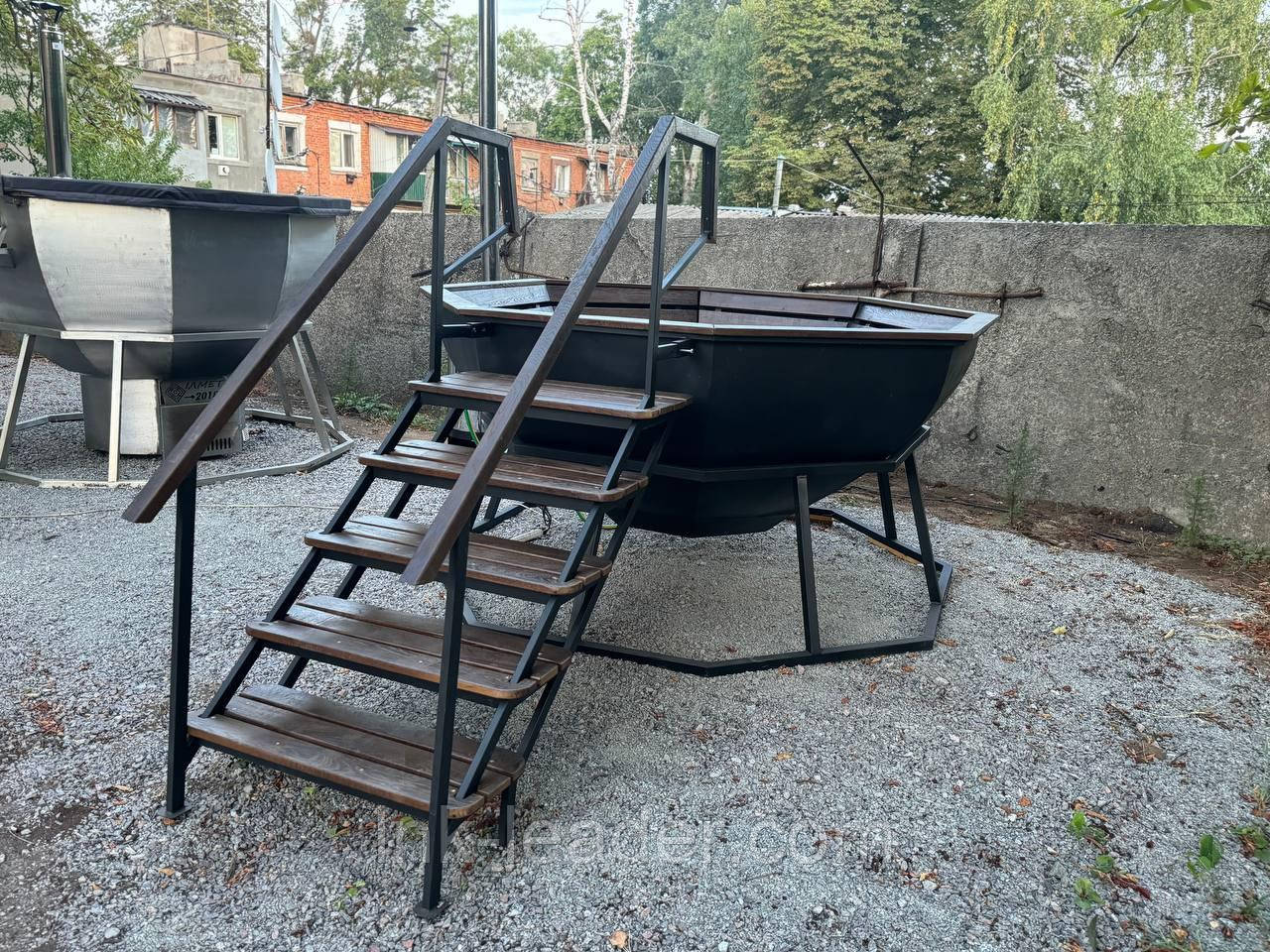 Дерев'яна купіль кругла з дуба LNK, фото 1