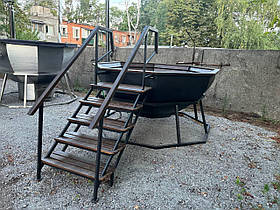 Дерев'яна купіль кругла з дуба LNK