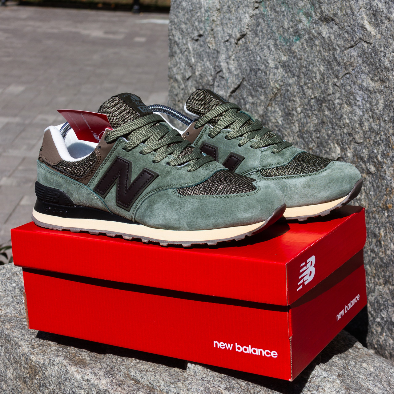Чоловічі Кросівки New Balance 574 хакі зелені