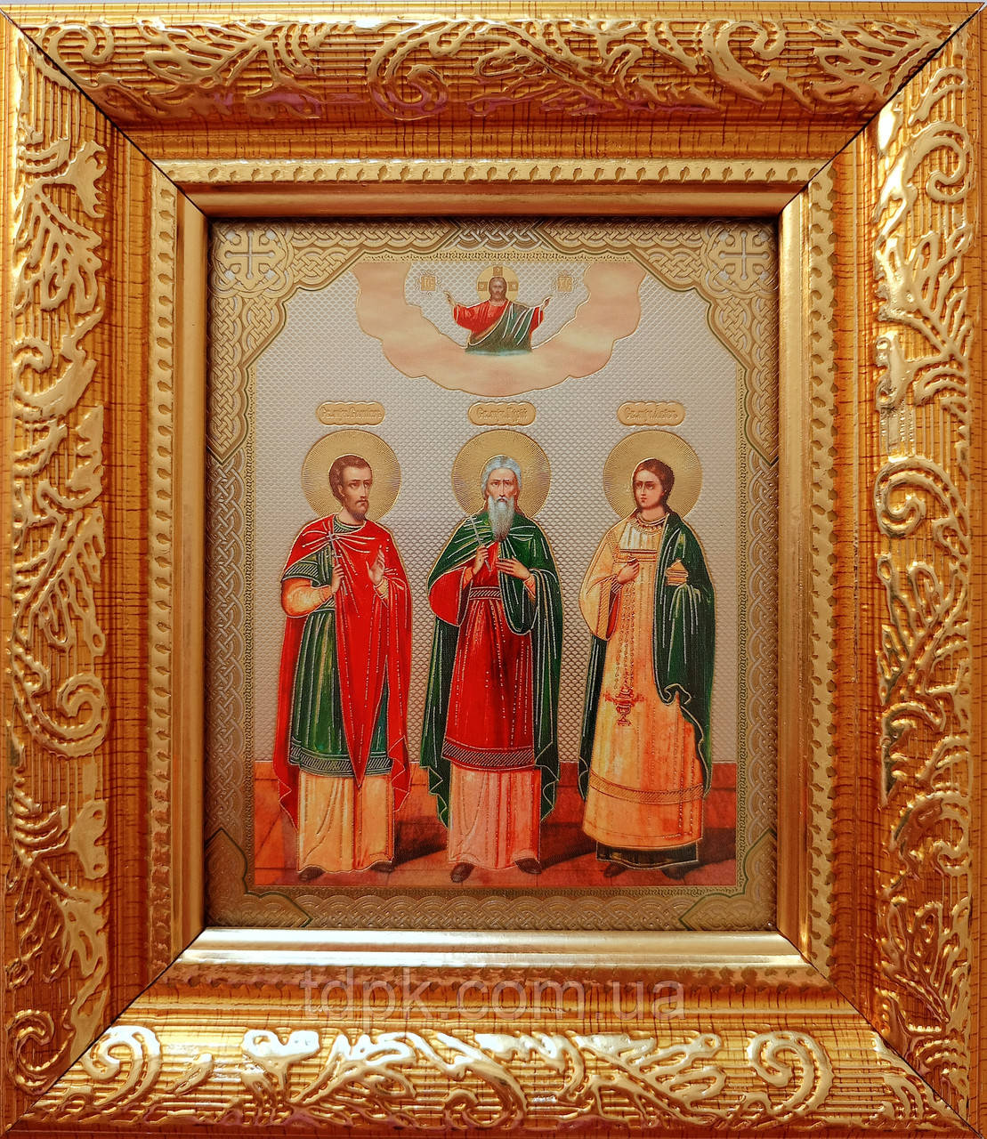 Ікона св. муч. Гурія, Самона та Авіва 14 х 16, фото 1