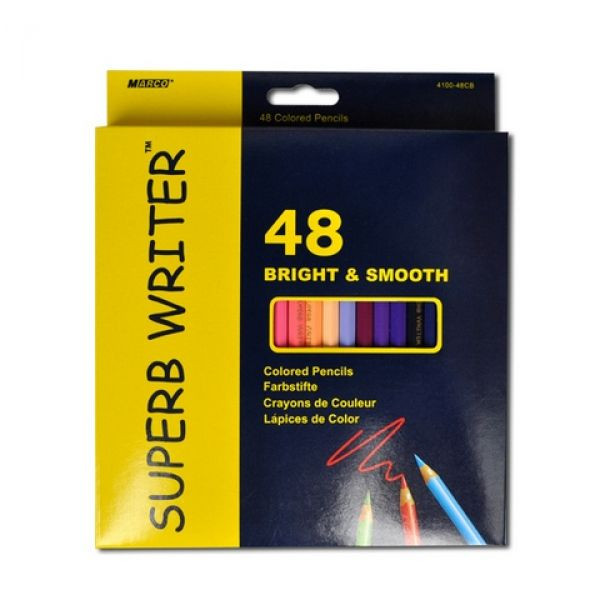 Олівці кольорові 48 кольорів MARCO 4100-48CB Superb Writer, фото 1