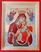 Грецька ікона Глікофілуса Богородиця 19X15 см