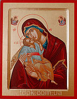 Грецька ікона Глікофілуса Богородиця 19X15 см