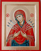Грецька ікона Семистрільна Богородиця 19X15 см