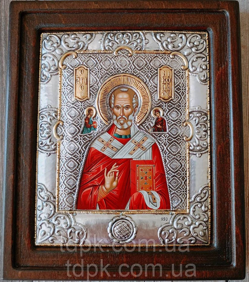 Грецька Ікона Свт. Миколая Чудотворця 20X17 см