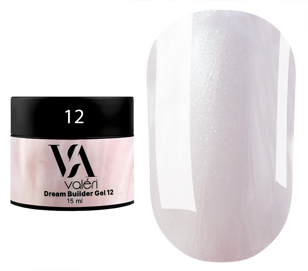 Гель для нарощування Valeri Dream Builder Gel, 15 мл No012, рожевий перламутр