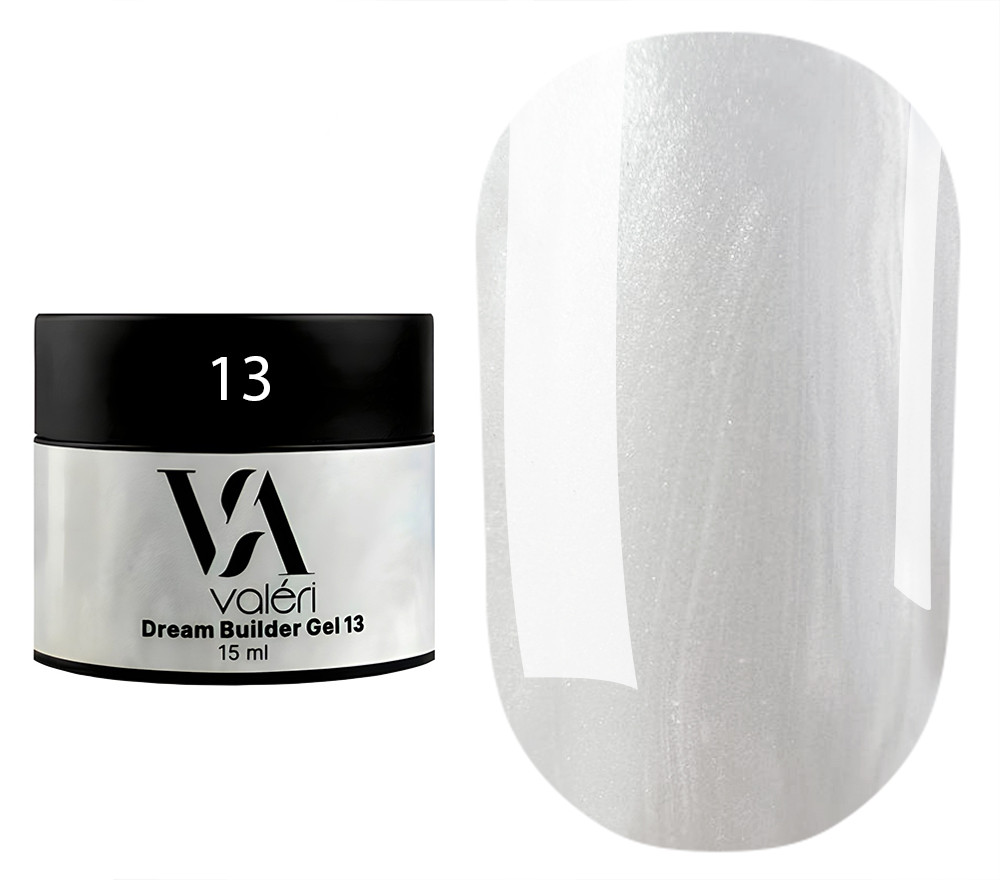 Гель для нарощування Valeri Dream Builder Gel, 15 мл No013, молочний перламутр