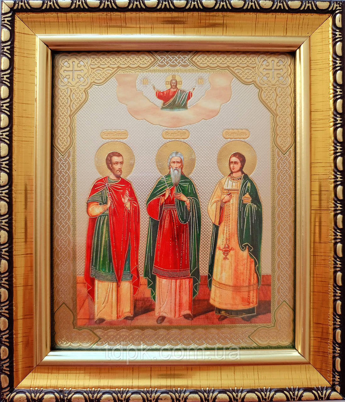 Ікона св. муч. Гурія, Самона та Авіва 14,5 х 12,5, фото 1