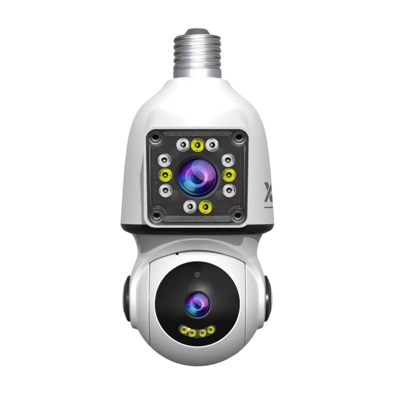 IP-камера цокольна з подвійним об'єктивом XON SmartCam Wi-Fi 1080P (EBWEW22VW 7423) Біла, фото 1