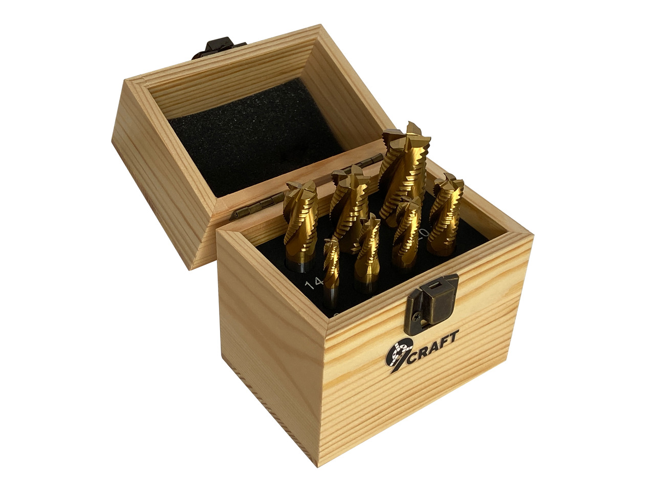 Комплект фрез 7 шт чотиризахідні 9craft HSS сталь.