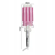 Плойка-щипці для завивки волосся SONAR F-13 30 Вт Біло-Рожева Плойка три хвилі з керамічним покриттям, фото 7