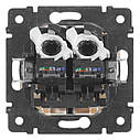 Комп'ютерна розетка 2хRJ45 utp Кат.5е біла Valena Classic Legrand 774231, фото 3