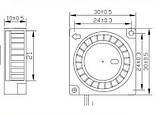 Кулер-равлик ELEGOO EFC-03A24L (3010 blower fan) 24V 0.1A, безщітковий турбінного типу, роз'єм JST-ZH1.5-2pin, для Neptune4 Series, фото 5