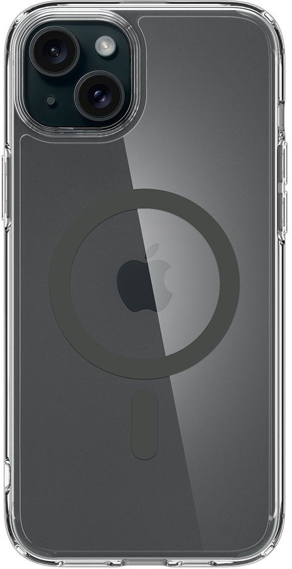 Чохол накладка для телефону Spigen Ultra Hybrid MagFit для Apple iPhone 15 Прозорий/Графіт (ACS06804)