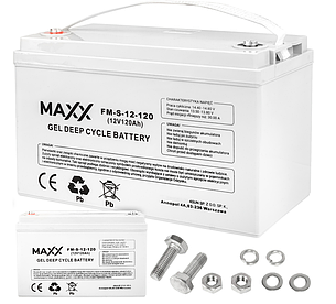 Акумулятор гелевий 4SUN MAXX GEL DEEP CYCLE 120Ah 12V (B0012 AKU72), фото 3