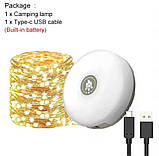 KXK-828 COB XPG Світлодіодний світильник для кемпінгу 250LM 8 режимів освітлення 5-12H Нічний світильник IP44, фото 5