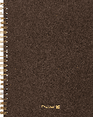 Блокнот А5 Premium Wire 96 аркушів шоколадний у крапку Brunnen 105589573