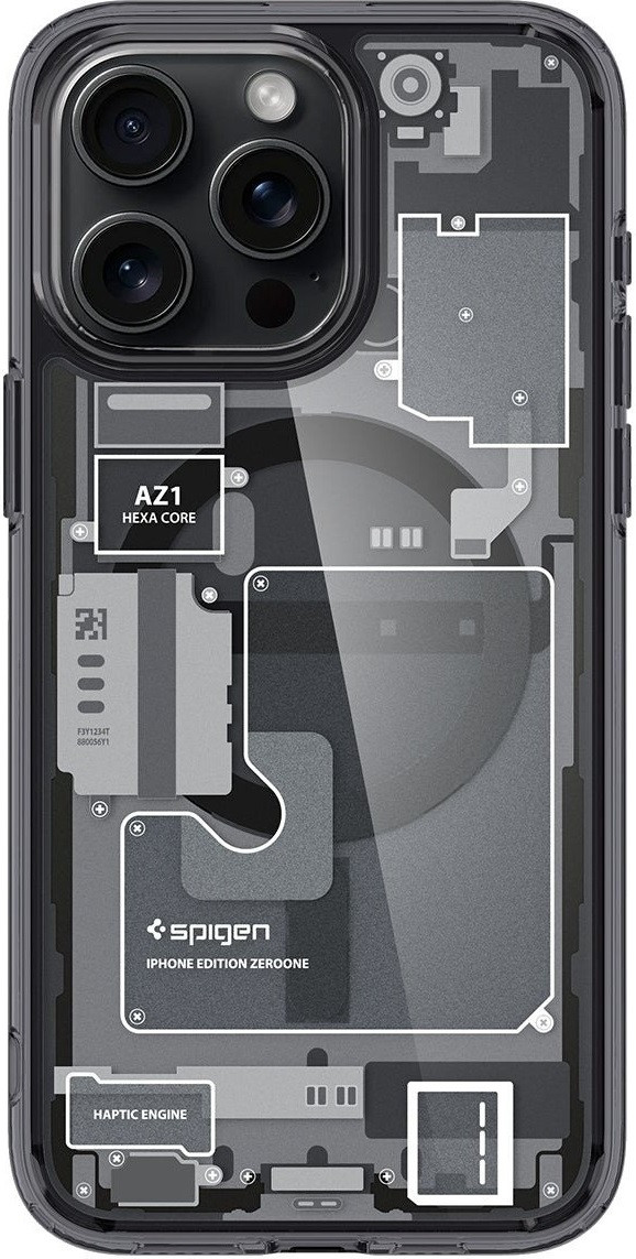 Чохол накладка для телефону Spigen Ultra Hybrid MagFit для Apple iPhone 15 Pro Чорний з принтом (ACS06721)