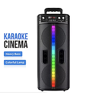 Портативная аккумуляторная акустика 8.5" 40W беспроводная USB Колонка Bluetooth на аккумуляторе с микрофоном K