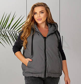 Жіночий двосторонній жилет батал